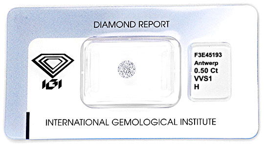 Foto 1 - Diamant 0,50 Carat Brillant IGI Wesselton Weiss H VVS1, D6000