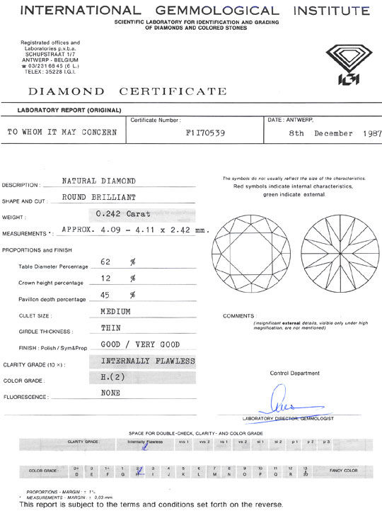 Foto 9 - Diamant 0,242ct Brillant Lupenrein Wesselton Weiss IGI, D6310