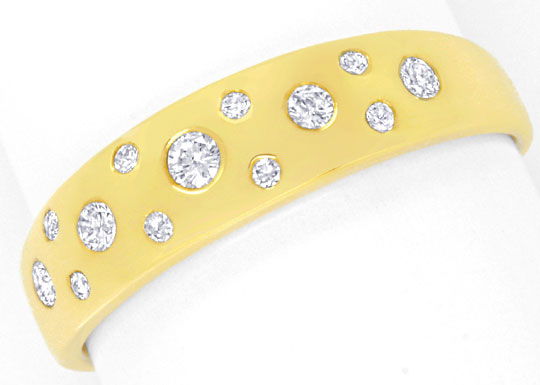 Foto 2 - Brillant Bandring mit 13 Diamanten in Gelbgold, S6836